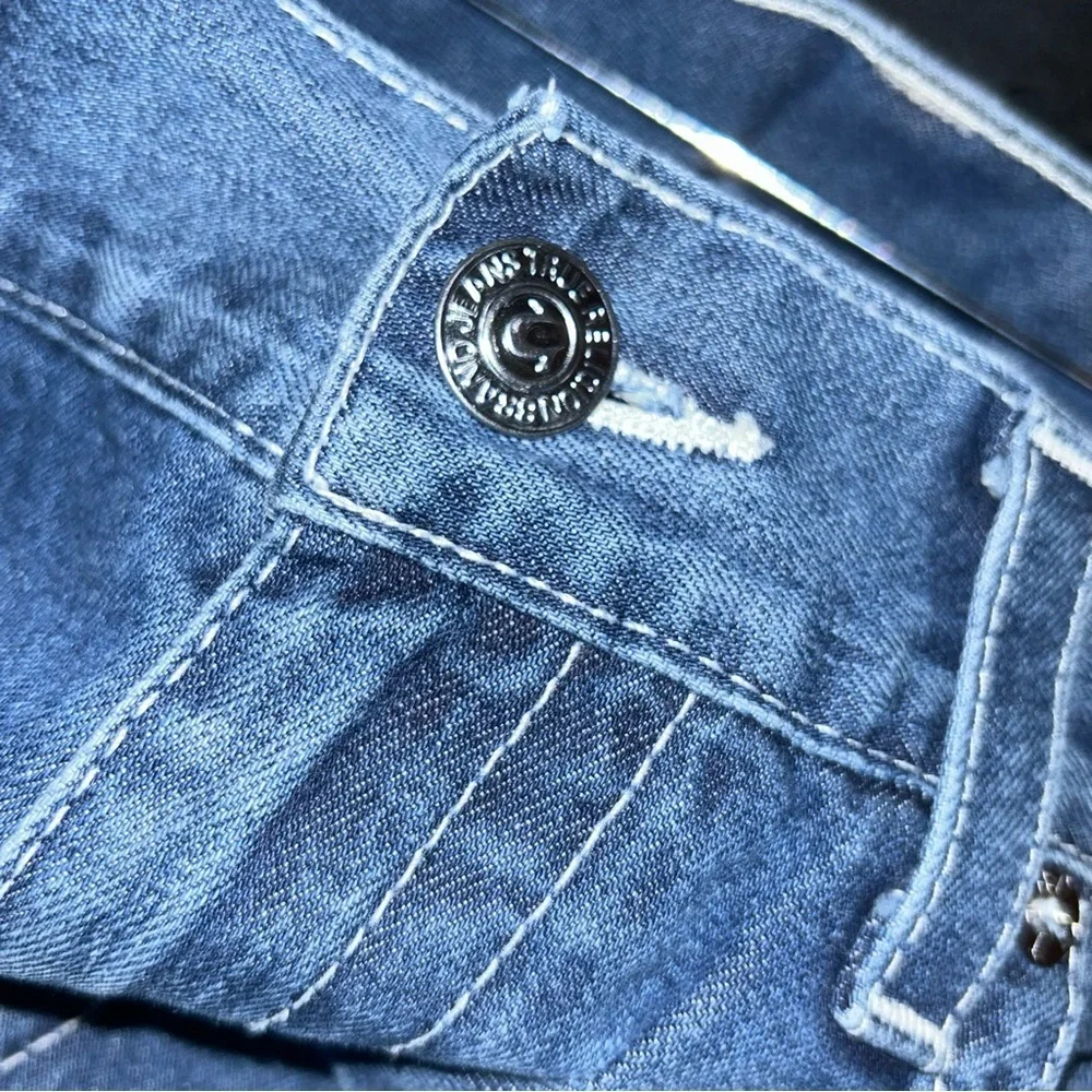 Men true religion blue jeans straight size 36 denim pants